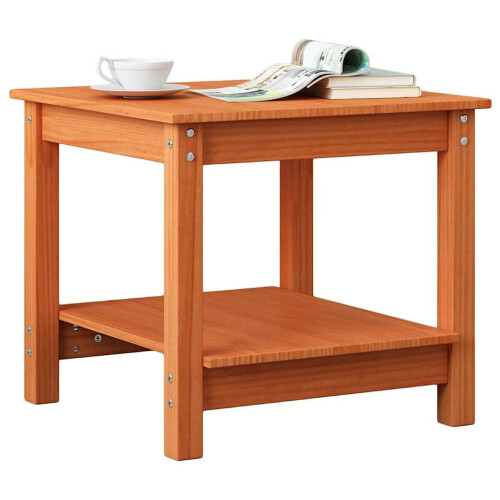 VidaXL vidaXL Coffee Table Wax brown 50 x 50 x 45 cm Solid pine wood 2
