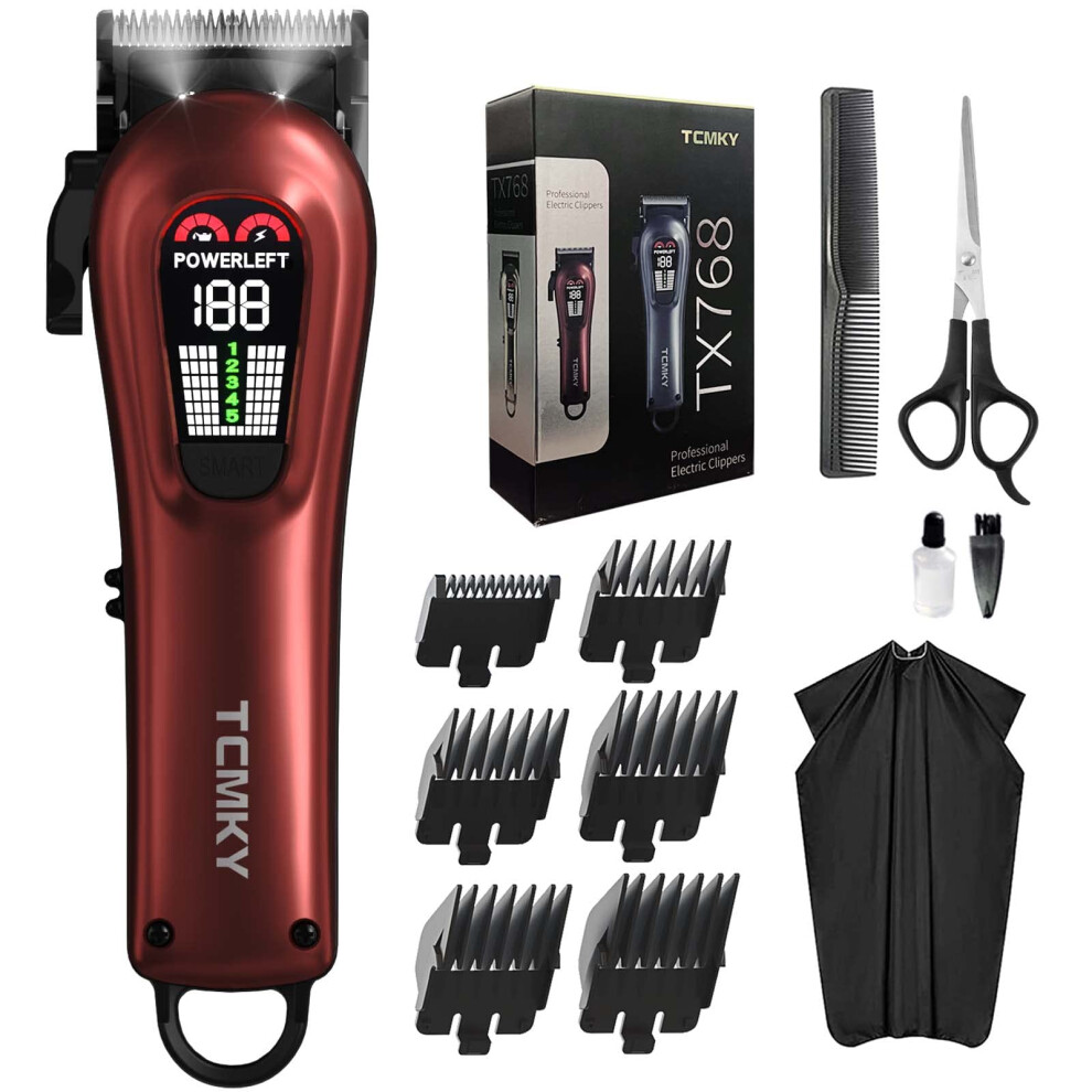 Tcmky Hair Clippers For Men Professional Hair Trimmer For Men Cordless&Corded Barber Clippers For Hair Cutting & Grooming. Rechargeable Hair Trimmer K