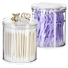 Pot de rangement pour cotons-tiges et compresses de salle de bain