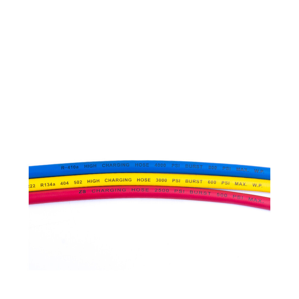 R134a 1/4" SAE 59" AC Charging Hose, 3000 PSI, Refrigerant Air Conditioning Tube