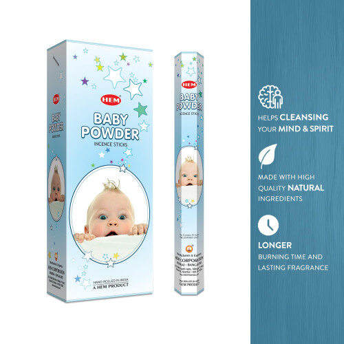 HEM Baby Powder Incense Sticks Pack of 6 2