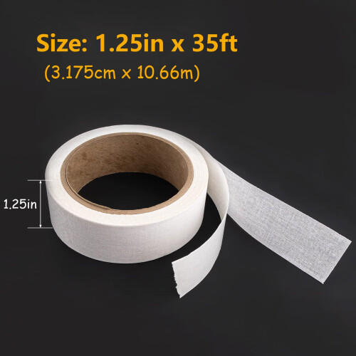 Self-Adhesive Linen Hinging Tape-White 1.25"X35' 2