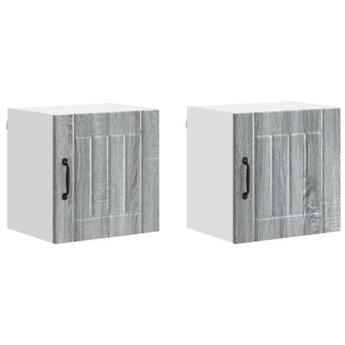 VidaXL vidaXL Dishwasher Panel Lucca 2 pcs Grey Sonoma 40 x 31 x 40 cm 1