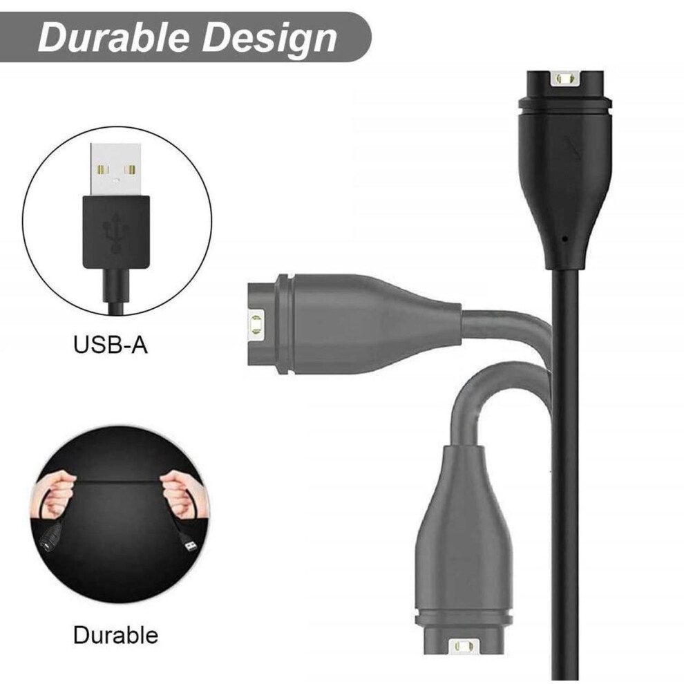 Charger For Garmin Forerunner 45 55 245 255 265 745 945 955 965, Approach S10 S12 S40 S42 S60 S70, Vivoactive 3 4 4S, Instinct Venu 2 2S Plus Fenix 8 609808355994