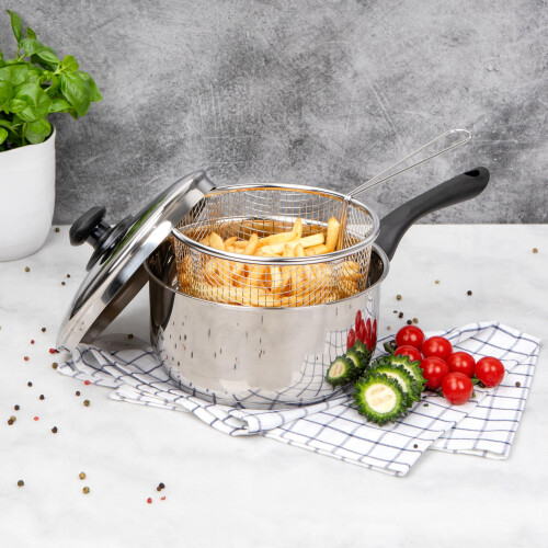 Stainless steel collection chip pan,Silver, 20 cm diameter, 11 cm height 1