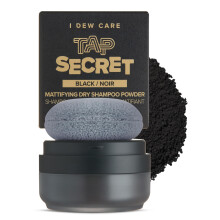 I DEW CARE Trockenshampoo-Pulver - Tap Secret Black | Mit Betaine, schwarzem Ginseng, nicht aerosol, benzenfrei