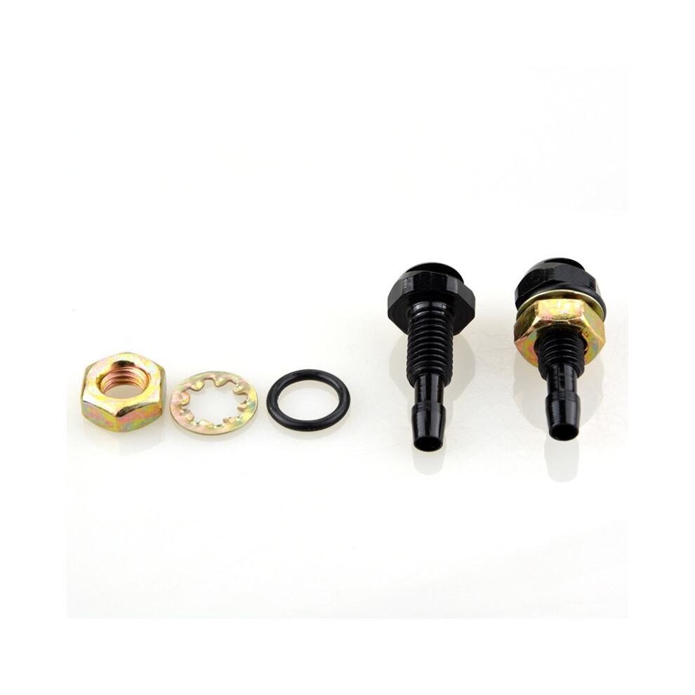 (Black) 2Pcs Fan-Shaped Car Bonnet Windshield Water Sprayer Wiper Jet Nozzle Black 123643776603