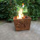 Fallen Fruits Small Square Fire Basket - Rust, FF161, Brown 5