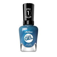 Sally Hansen Miracle Gel, Denim Distressato, Formula Gel, Lunga Durata, Senza Lampada UV, Smalto Blu