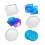 6Pcs Epoxy Resin Coasters Molds DIY Crafts Coaster Silicone Mould Cup Mat 2