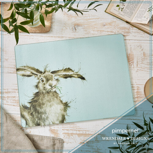 Wrendale Designs - 'Hare-Brained' Glass Worktop Saver 1
