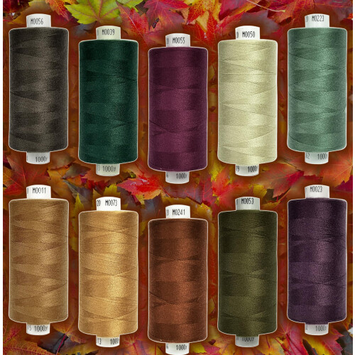 Sewing Thread Set: Coats Moon Dark Autumn Mix Thread Set Hand and Machine Sewing, Repairs, Crafting, Polyester, Beutiful Autumn Co 1