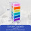 Really Useful Box Plastic Storage Slimline Tower 6x3.5 Litre Clear Frame with Rainbow Drawers 3