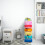 Really Useful Box Plastic Storage Slimline Tower 6x3.5 Litre Clear Frame with Rainbow Drawers 4