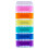 Really Useful Box Plastic Storage Slimline Tower 6x3.5 Litre Clear Frame with Rainbow Drawers 6