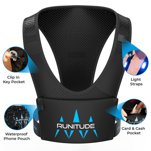 Runitude Running Phone Holder Vest | Chest Pouch | Train Lightweight 1