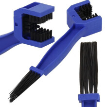 Brosse double face pour le nettoyage de la chaîne - SPRINGOS - Entretien du vélo - Couleur : bleu