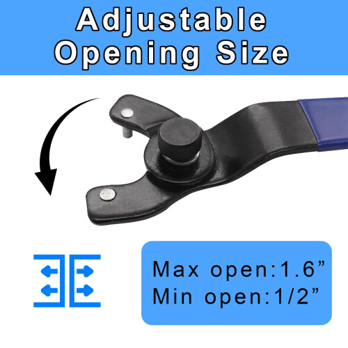 Fogcosy Angle Grinder Key, Grinder Wrench Universal Adjustable Grinders Spanner Wrench 2