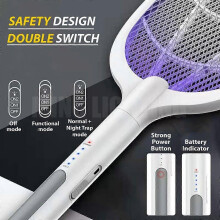 Rechargeable mosquito swatter Perangkap Raket Nyamuk Serangga Elektrik Insect Zapper Swatter