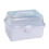 Clear Storage Box with 3-Tier Compartments White 4