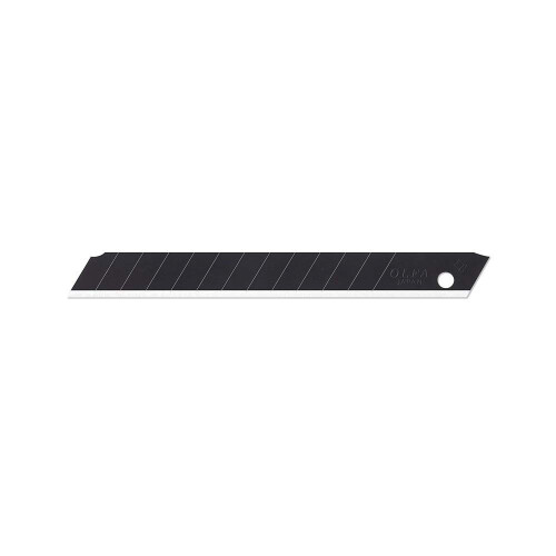 OLFA ABB-10B - Pack de 10 cuchillas troceables 9 mm negras, Black 1