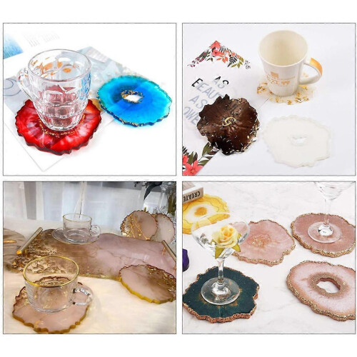 Irregular Wave Tea-Cup Coaster Silicone Molds for DIY Resin Artwork, Home Decor 1