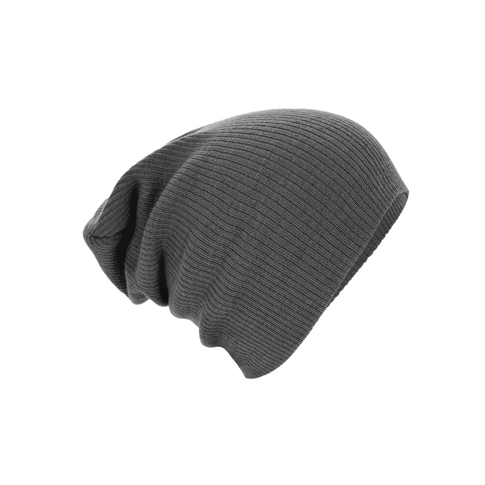 Beechfield (One Size, Smoke) Unisex Adult Slouch Beanie Multicoloured