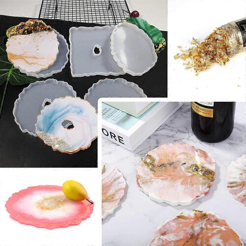 Irregular Wave Tea-Cup Coaster Silicone Molds for DIY Resin Artwork, Home Decor 2