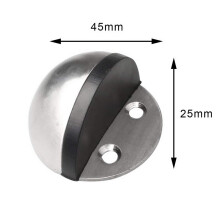 nuoshen 4 Pieces Stainless Steel Floor Door Stopper, Oval Floor Mounted Half Moon Door Stop with Screws and Glues