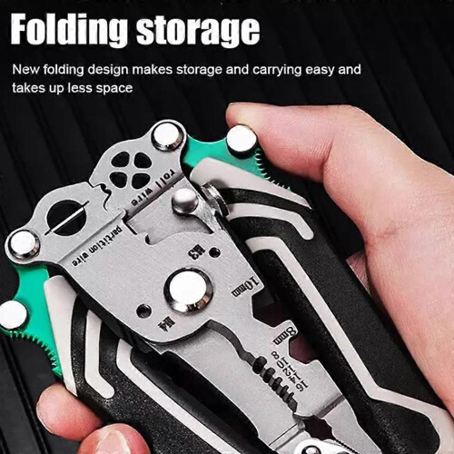 18 in 1 Foldable Wire Stripper,Multi-function Wire Stripping Pliers Cable Cutter 1
