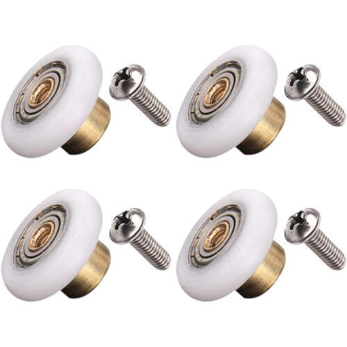 4X Replacement Shower Door Rollers/Runners/Wheels 19mm Diameter 1