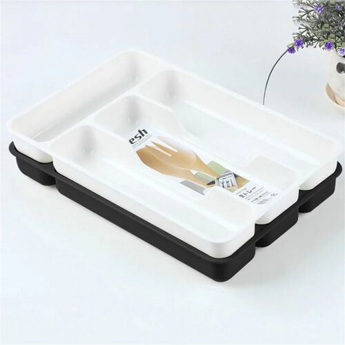 Plastic Drawer Organizer Tray with 4 Compartments, 10.7x6.9 2