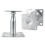 4PCS 100-150mm Galvanised Adjustable Elevated Post Base Support, Heavy Duty Roof Support for Building 4