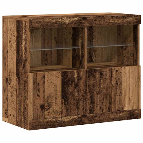 VidaXL vidaXL LED Sideboard Brown 81 x 37 x 66.5 cm Engineered Wood 1