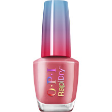 OPI RapiDry Dry and Dash | Opaque Soft Red Crme Quick Dry Nail Polish | Vegan, Smudge Proof, Fast Drying