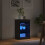 VidaXL vidaXL LED Sideboard Black Oak 41 x 37 x 67 cm Engineered Wood 4