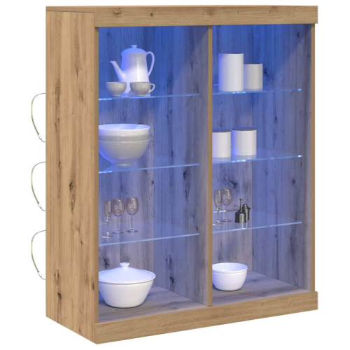 VidaXL vidaXL LED Sideboard Artisan Oak 41 x 37 x 100 cm Engineered Wood 2