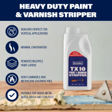 Bartoline TX10 Paint and Varnish Stripper 1L – Extra Strong NonCaustic