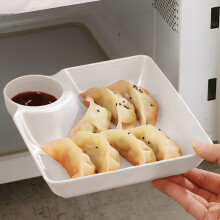 Prato para servir batatas fritas e salsa com compartimento para molho (1 unidade)