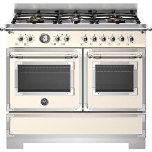 Bertazzoni Heritage Series 100cm wide Gas Range Cooker - Ivory - A Rated