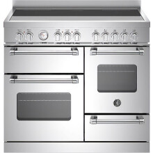 Bertazzoni Master Series MAS105I3EXC2 100cm wide Electric Range Cooker with Induction Hob - Stainless Steel - A Rated