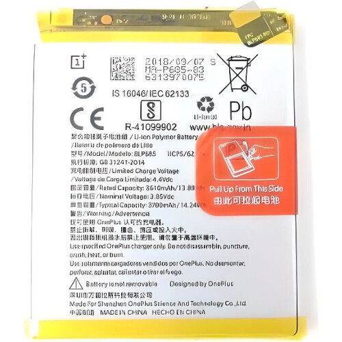 Bateria OnePlus 6T (BLP685) 3700mAh