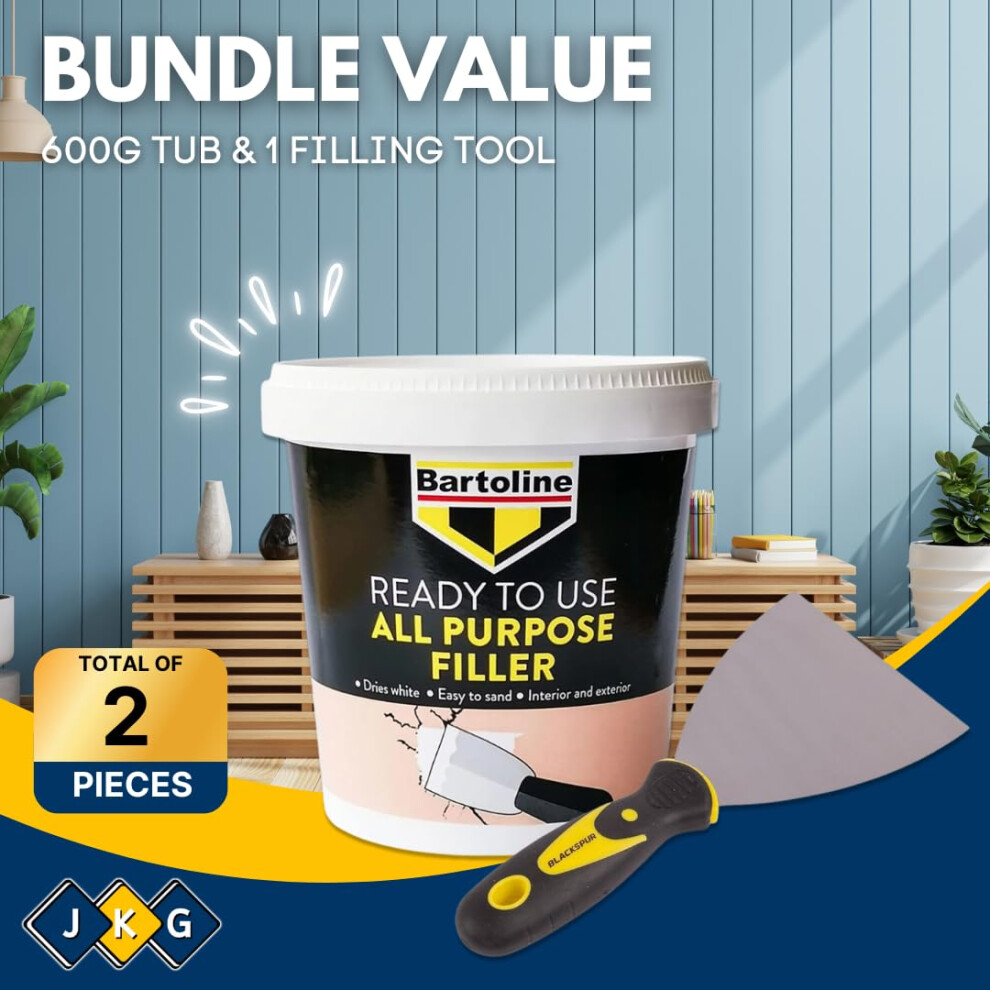 Wall Filler 600G Ready Mixed With Filling Scraper Crack Hole Repair 5007068368702