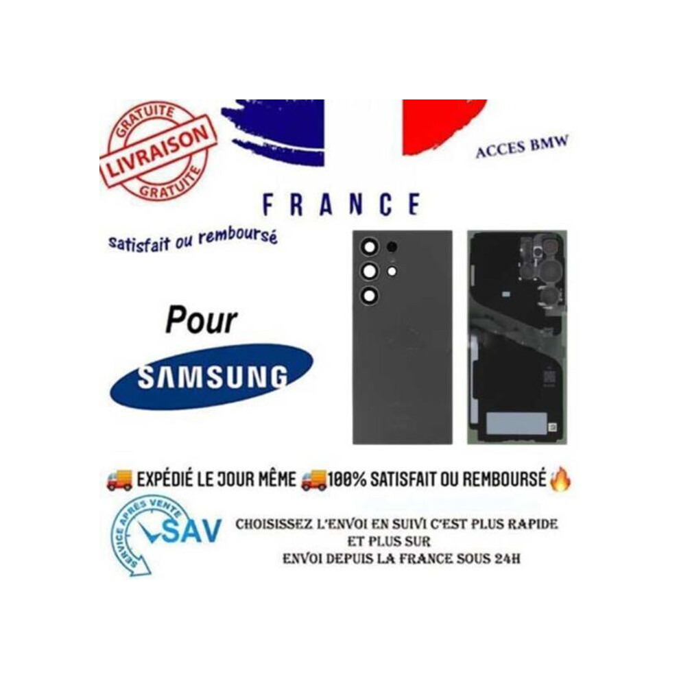 Akku-Cache Und Rückglas - Galaxy S24 Ultra (S928b) - Schwarz Titan - Originalteil - Ersatz Samsung 3000000284568