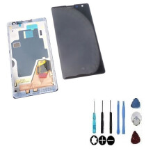 LCD-scherm + aanraakglas geassembleerd - NOKIA - Lumia 1020 - Wit - Op chassis - Vervangonderdeel