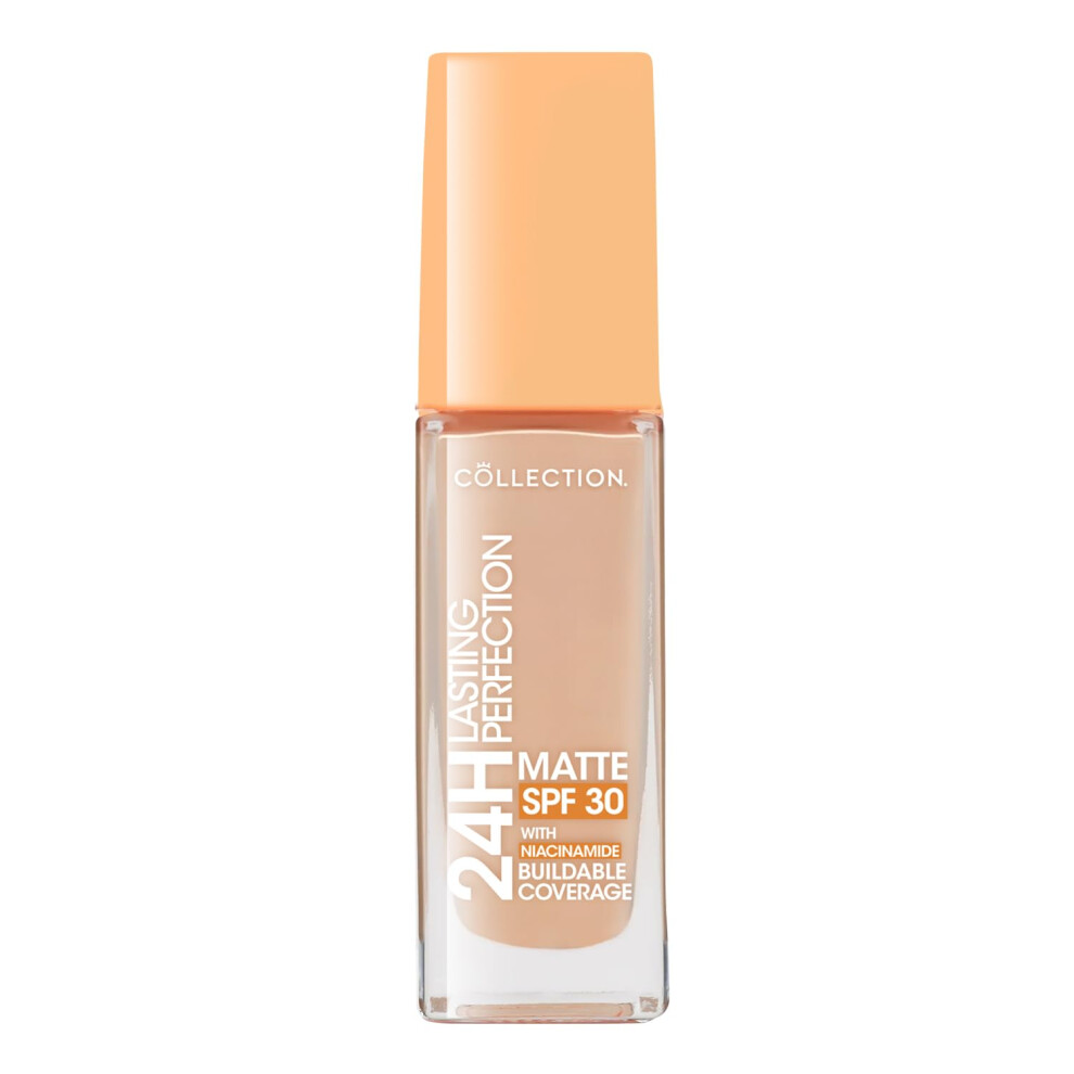 Collection Cosmetics Lasting Perfection Matte Foundation, Full Coverage, Anti-Ageing Effect, 24 Hour Wear, Spf 30, Contains Niacinamide, 27Ml
