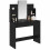 VidaXL vidaXL Dressing Table with Mirror Black Oak 96 x 39 x 142 cm 3