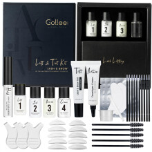 Lash Lift and Tint Kit Black, Brow Lamination Kit Black Eyelash & Eyebrow Set Eyelash Perm Set With Detail Instruction and Complete Tools Easy For