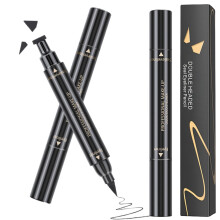 Long-lasting Winged Eyeliner Stamp & Pen - Smudge-Proof Black Liquid Liner for Women