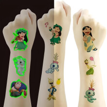 80pcs Stitch Temporary Tattoo Kawaii Princess Birthday Party Supplies,Birthday Decorations Party Game Activities Reward Gifts